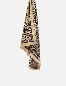 Leon foulard imprimé animalier