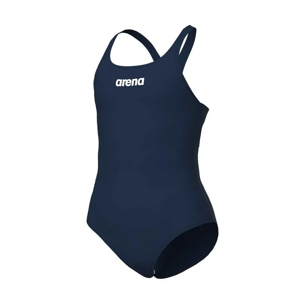 Team Pro Solid Swimsuit Navy / White 6-7 Years Girls - Arena - FashionsVida