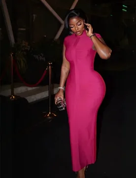 Brown Pink Elegant Prom Dress High Neck Sleeveless Sexy Mermaid Long Party Gown Formal Wedding Guest Birthday Evening Robe - Aliexpress - FashionsVida