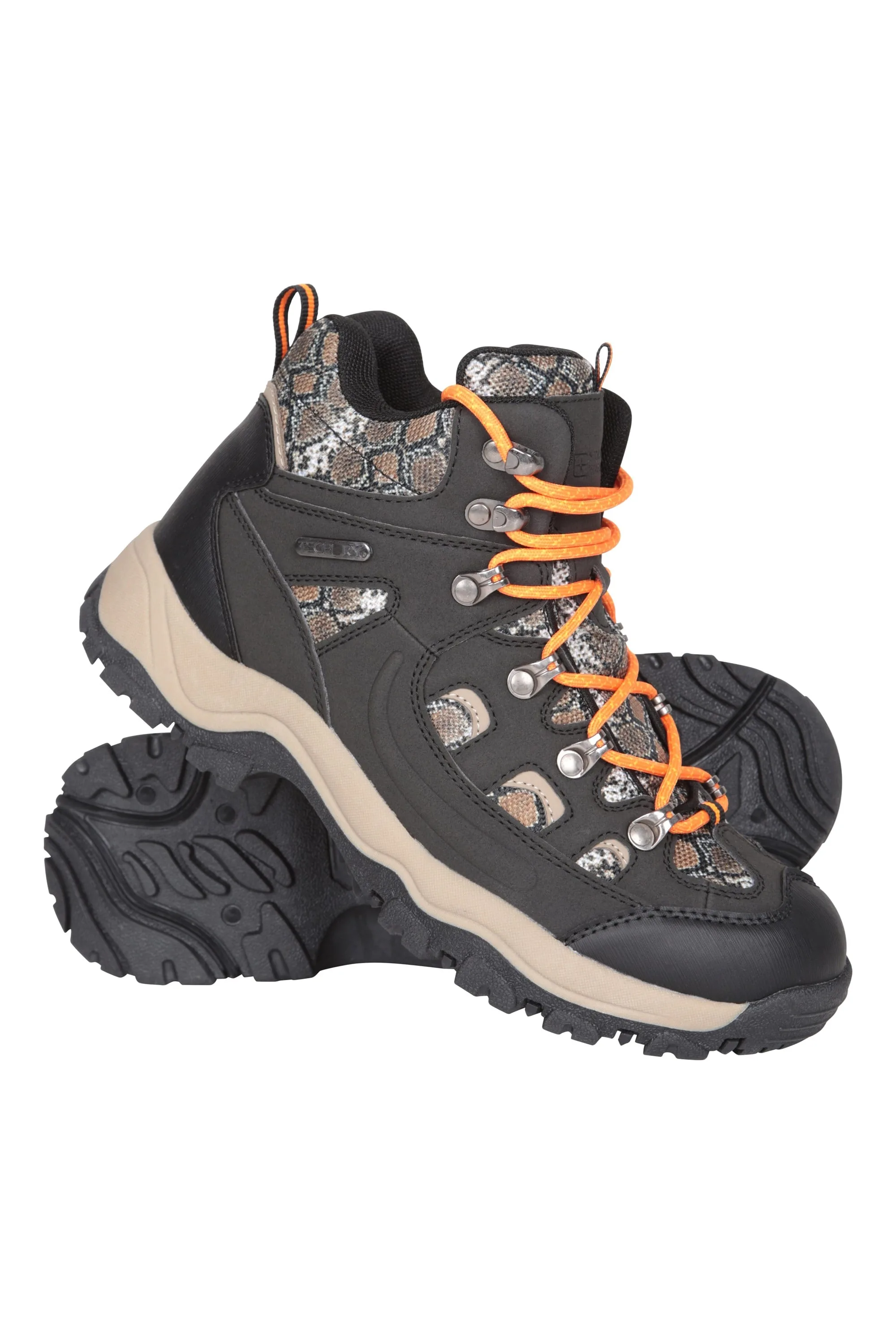 Adventurer Womens Printed Waterproof Boots - Brown - Brown - Size: 6 - Mountain Warehouse - FashionsVida