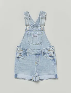 Salopette Levi's in denim di cotone a lavaggio chiaro super stone washed - Levis - FashionsVida