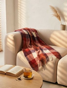 Sinsay - Coperta a quadri - caffè