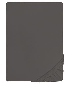 Jersey-Elastic-Boxspring-Spannbetttuch dunkelgrau, 1x 90x190 cm - 100x220 cm