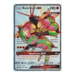 Pokemon SM Crimson Invasion SV68/SV94 Buzzwole GX (Hidden Fates Shiny Vault Full Art)