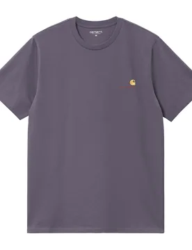 S/S American Script Tee Shady Purple XL Herren - Carhartt WIP - FashionsVida