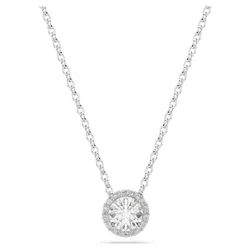 Pendente Una Angelic, Taglio Round, Bianco, Placcato rodio OS
