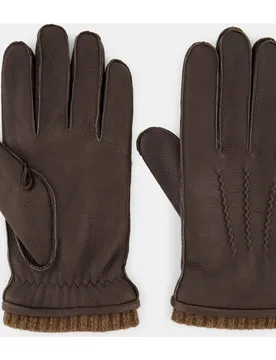 Guantes hombre ciervo con puño en lana y forro thinsulate - Emidio Tucci - FashionsVida