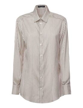 Camicia in seta a righe