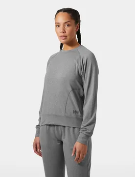 Women's Tyri Knit Crew Neck Grey L - Ebony Melange Grey - Female - Helly Hansen - FashionsVida