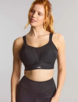 Boundless Non Wired Moulded Padded Sports Bra (C-J) Black female - Panache - FashionsVida