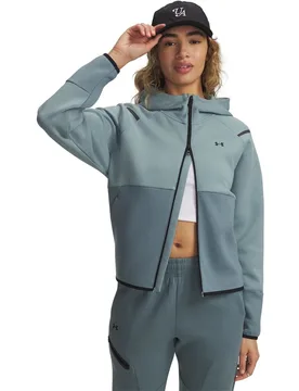 Womens Unstoppable Flfull-Zip In Green - Size 10 Uk - Under armour - FashionsVida