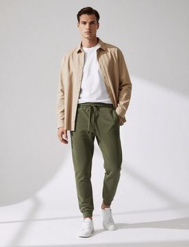 Sinsay - Jogger - verde-giallo