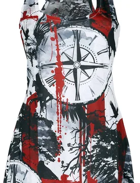 Top - Forest Compass Lace Panel Vest - S bis 4XL - für Damen - Größe L - multicolor - Frauen - female - innocent - FashionsVida