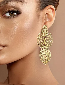 Earrings For Women Large Size Plant Leaf Drop Earring 18K Gold Plated Fashion Jewelry Wedding Party Accessories Gift 2023 Trendy - Aliexpress - FashionsVida