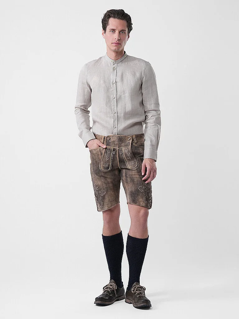 Trachtenhemd LAURENZ beige S - Gottseidank - FashionsVida