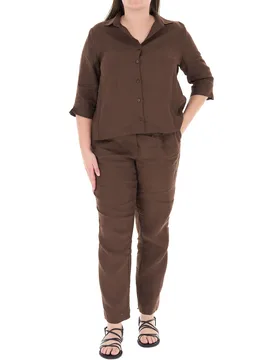 Tailleur in lino MARRONE 43 - VIVACE by 2 LINKS - FashionsVida