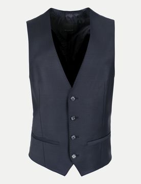 Slim-Fit Baukasten Weste Blau 56