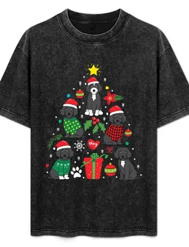 Portuguese Water Spaniel Christmas Ornament Tree T-Shirt Work Daily Short Sleeve Top - Aliexpress - FashionsVida