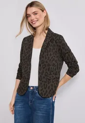 Blazer mit Reverskragen und Leo-Muster female Braun