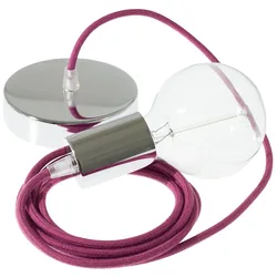 Cables Suspension Luminaire Rc32 2 M Diy Burgundy / Chrome Plated One Size