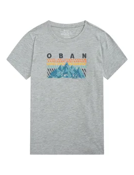 Oban Relaxed Womens Short-Sleeved T-Shirt - Grey - Grey - Size: 12 - Mountain Warehouse - FashionsVida