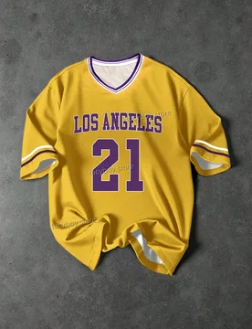 Los Angeles Number 21 Print Mens T-Shirt Short Sleeve Sportwear Football T-Shirt Vintage Jersey Oversize Tees Men Clothes - Aliexpress - FashionsVida