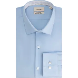Camisa de hombre de vestir slim con microestampado interior