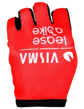 Guanti Replica Team Visma Lease A Bike La Vuelta 2025 Victory Red / Black