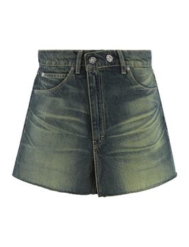 Button & Rivet Cover Mini Skirt