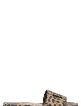 Animal Print Calfskin Ciabatta Sandals
