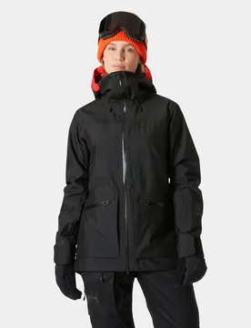 Women's Powderqueen 3.0 Durable Ski Jacket Black L - Black - Female - Helly Hansen - FashionsVida