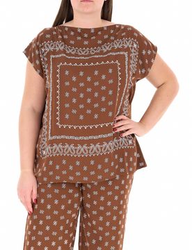 Blusa in viscosa MARRONE M
