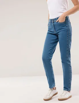 Passform-Jeans Slim Fit, Regular Fit#normale Größen#Kurzgrößen#Langgrößen, Farbe Blau, 92, in zwei Passformen hoher Baumwollanteil Damen - Walbusch - FashionsVida
