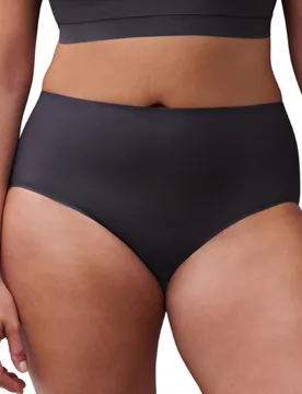 Womens Softstretch High Waisted Brief - Grey Polyamide - One Size - Chantelle - FashionsVida