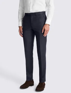 Tailored Fit Check Performance Suit Trousers Navy Mix male - MOSS - FashionsVida