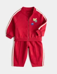 Piece Cotton Rich Top & Bottom Outfit (0-5 Yrs) Red male