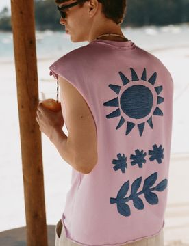 T-Shirt Boxy Smanicata Ibiza