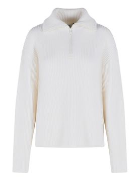 Maglione in lana merino bianca