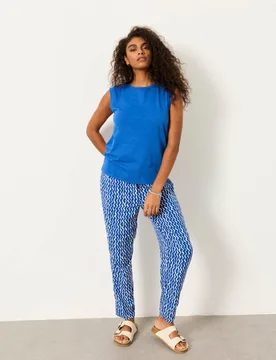 Pure Cotton Tank Top Blue female - Fatface - FashionsVida