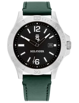 Ryan Mens Green Watch 1710531 Leather (Archived) - One Size - Tommy hilfiger - FashionsVida