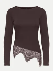 ONLLAILA Top mit Spitze Braun S