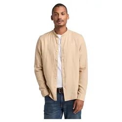Camicia A Maniche Lunghe Mill Brook Linen Korean Collar Safari 2XL