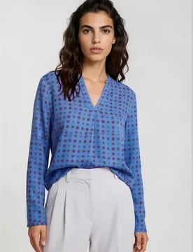 V-NECK BLOUSE 1/1 SLEEVE female - 36 - FashionsVida
