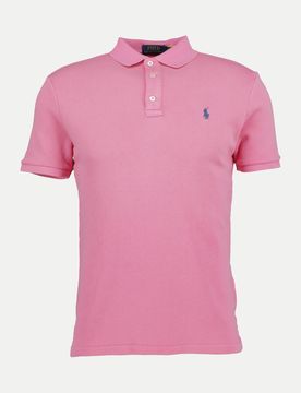 Polo Poloshirt mit Logo-Stickerei Pink S