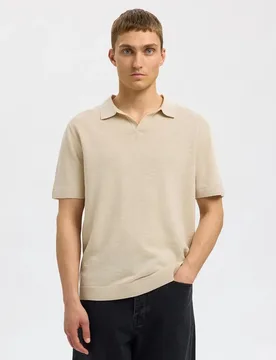 Polo lino hombre corte regular fit - Selected - FashionsVida