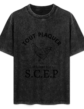 Drop everything and work at the SCEP - OSS 117 T-Shirt Basic Simple Casual Short Sleeve Tee - Aliexpress - FashionsVida