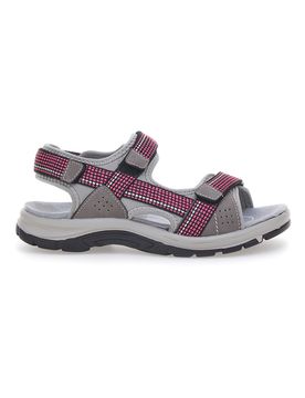 Sandali sportivi grigi e fucsia con chiusura a strappo 51358 36