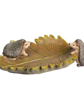 Vogeltränke „Igelfreunde“ braun