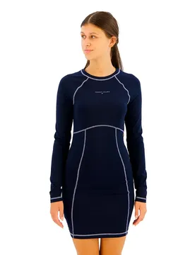 Vestito Corto A Maniche Lunghe Dw0dw2165 Dark Night Navy L