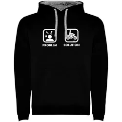 Felpa Con Cappuccio Problem Solution Ride Two-colour Black / Grey